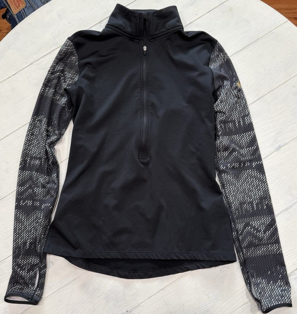 Nike Pro Dri-Fit Half Zip Nordic Womens Medium Black Light Weight Hiking